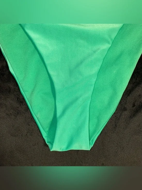 Green High Waisted Bikini Bottoms - Picture 3 of 6